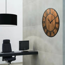 27 Inch Round Wall Clock Decorative Wooden Silent Clock with Battery by LJGDeals