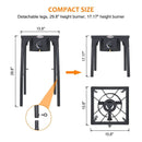 130,000 BTU High Pressure Single Propane Burner Perfect for Home Brewing, Turkey Fry, Maple Syrup Prep