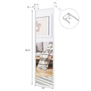 Full Length Metal Door Mirror with Adjustable Hook