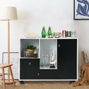 Lateral Mobile Filing Cabinet with 2 Drawers-Black by LJGDeals
