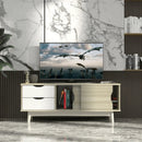 TV Stand for TV up to 60 Inch Media Console Table Storage with Doors by LJGDeals