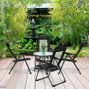 4 Pieces Patio Garden Adjustable Reclining Folding Chairs with Headrest by LJGDeals