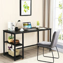 47 Inch Computer Desk Office Study Table Workstation Home with Adjustable Shelf Black by LJGDeals