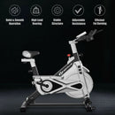 Stationary Silent Belt Adjustable Exercise Bike with Phone Holder and Electronic Display by LJGDeals