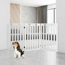36 Inch Folding Wooden Freestanding Pet Gate Dog Gate with 360° Flexible Hinge by LJGDeals