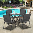 4 Pieces Portable Outdoor Folding Chair with Armrest by LJGDeals