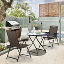 2 Pieces Folding Sling Chairs with Smooth Armrests and Adjustable Back for Patio by LJGDeals
