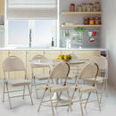 Set of 6 Folding Fabric Upholstered Metal Chairs by LJGDeals