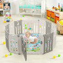 14-Panel Baby Playpen Kids Activity Center Foldable Play Yard with Lock Door by LJGDeals