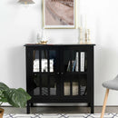 Glass Door Sideboard Console Storage Buffet Cabinet by LJGDeals