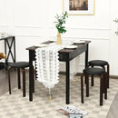 Set of 4 Bentwood Round Stool Stackable Dining Chairs with Padded Seat by LJGDeals