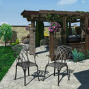 2 Pieces Durable Aluminum Dining Chairs Set with Armrests by LJGDeals