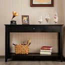 Console Sofa Side Accent Table with Drawer Shelf-Black by LJGDeals