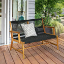 2-Person Acacia Wood Yard Bench for Balcony and Patio by LJGDeals