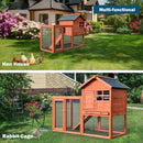 Outdoor Wooden Rabbit hutch-Natural by LJGDeals