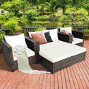 5 Pieces Patio Cushioned Rattan Furniture Set by LJGDeals