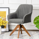 Fabric Swivel Accent Chair with Beech Wood Legs by LJGDeals