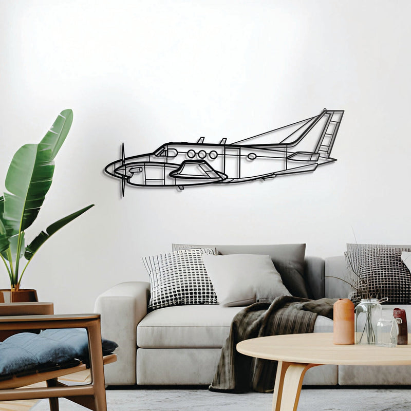 King Air C90A Metal Aircraft Wall Art - NCP0287