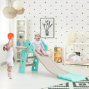 3-in-1 Kids Slide Baby Play Climber Slide Set with Basketball Hoop by LJGDeals