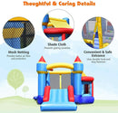 Castle Slide Inflatable Bounce House with Ball Pit and Basketball Hoop by LJGDeals