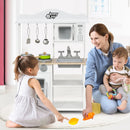 Wooden Pretend Play Kitchen Set for Kids with Accessories and Sink by LJGDeals