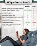 LX5 4-Piece Support for Shoulder & Upper Body Rest, Orthopedic Bed Wedge Pillow Set, Stone Navy