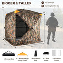 3-4 Person Hunting Blind 270¬∞ See-Through Pop-up Ground Blind with Full-Open Swing Door