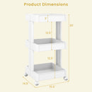 Rolling Utility Cart with Detachable Trays - 3/4 Tier by DirectDeals