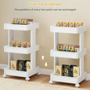 Rolling Utility Cart with Detachable Trays - 3/4 Tier by DirectDeals