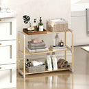 3-Tier Solid Wood Shoe Rack with Slatted Shelves by DirectDeals