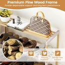 3-Tier Solid Wood Shoe Rack with Slatted Shelves by LJGDeals