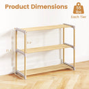 3-Tier Solid Wood Shoe Rack with Slatted Shelves by LJGDeals