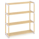 3-Tier Solid Wood Shoe Rack with Slatted Shelves by LJGDeals
