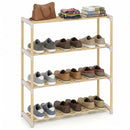 3-Tier Solid Wood Shoe Rack with Slatted Shelves by LJGDeals
