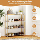3-Tier Solid Wood Shoe Rack with Slatted Shelves by LJGDeals