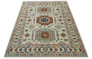 Traditional Mamluk design Ivory, Rust and Olive Hand knotted Multi Size wool rug