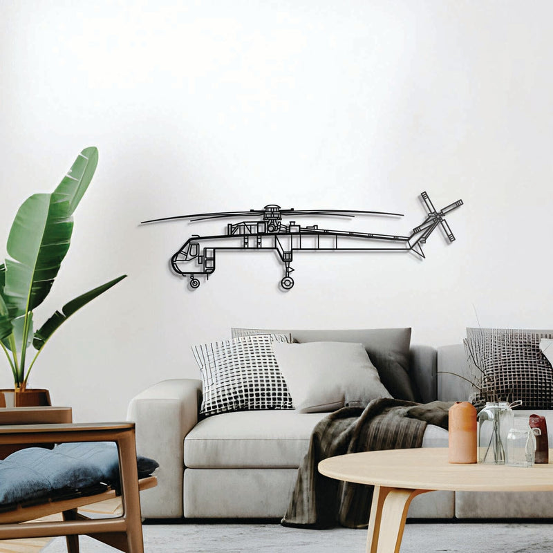 S-64 Skycrane Metal Aircraft Wall Art - NCP0491