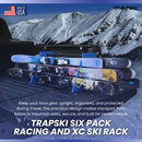 TRAPSKI SIX PACK Mobile All Mountain Ski and Standard Stance Snowboard Rack