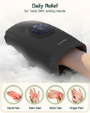 LX7 LCD Touchscreen Hand Massager, Heated Air Compression, Charcoal Black