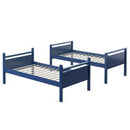 Twin Over Twin Bunk Bed Convertible 2 Individual Beds Wooden by LJGDeals