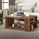 Coffee Table Sofa Side Table with Storage Shelves by LJGDeals