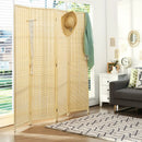 6 ft 4 Panel Portable Folding Room Divider Screen-Natural by LJGDeals
