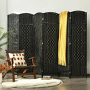 6.5Ft 6-Panel Weave Folding Fiber Room Divider Screen by LJGDeals