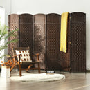 6.5Ft 6-Panel Weave Folding Fiber Room Divider Screen by LJGDeals