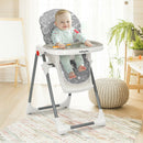 Folding Baby High Dining Chair with 6-Level Height Adjustment by LJGDeals