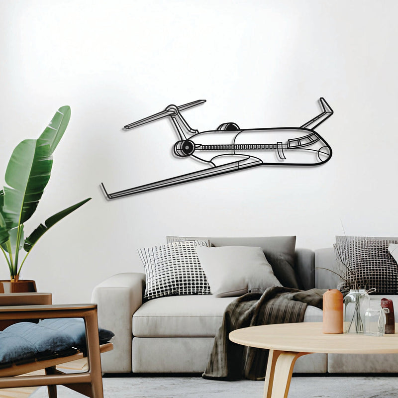 CRJ700 Angle Metal Aircraft Wall Art - NCP0374