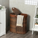 Handwoven Laundry Hamper Basket with 2 Removable Liner Bags by LJGDeals