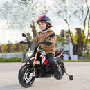 12V Kids Ride-On Motorcycle Aprilia Licensed with Sounds and Music-Red