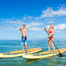 Inflatable Stand Up Paddle Board Surfboard with Bag Aluminum Paddle and Hand Pump by DirectDeals