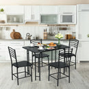 5 Pieces Wood Rectangular Dining Table Set by LJGDeals